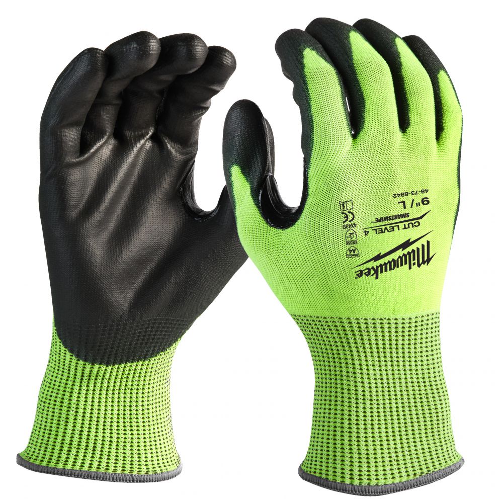 Hi-Vis Schnittschutzhandschuhe Klasse 4/D 